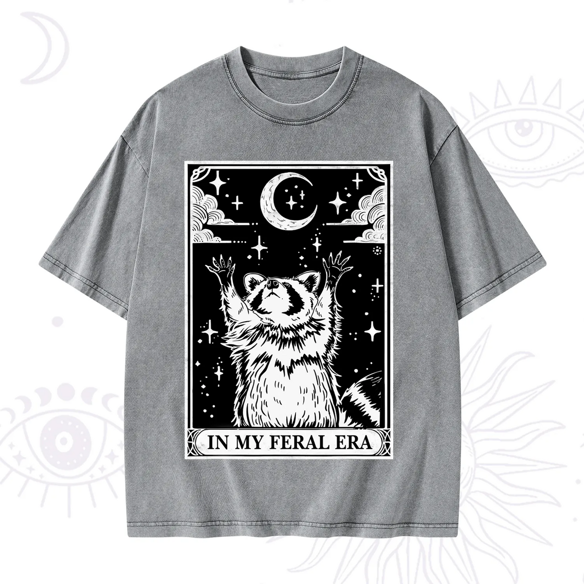 The In My Feral Era Oracle Card Washed T-Shirt