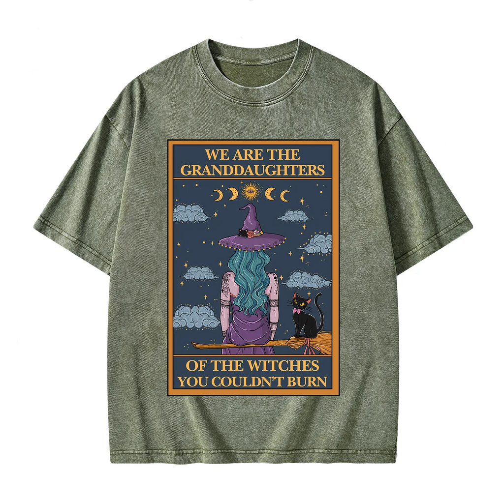 The Witches You Couldn't Burn Oracle Card Washed T-Shirt