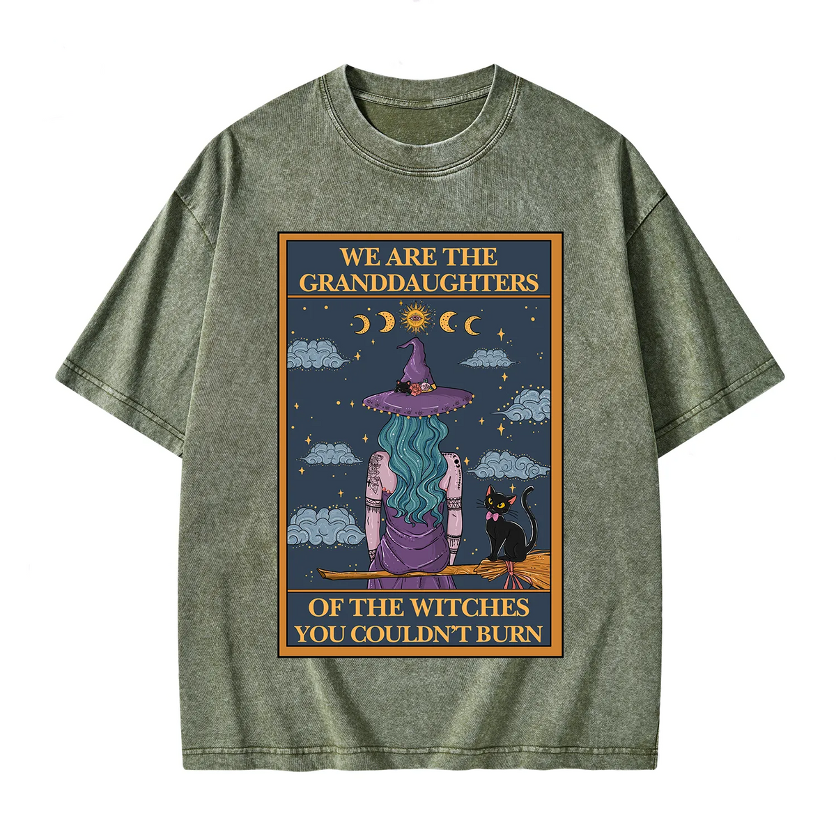 The Witches You Couldn't Burn Oracle Card Washed T-Shirt