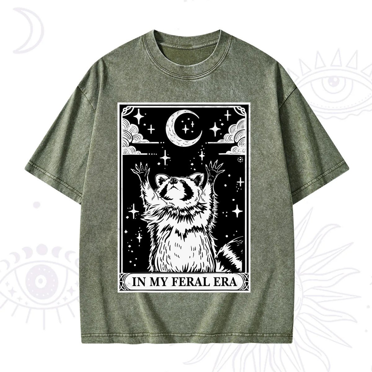 The In My Feral Era Oracle Card Washed T-Shirt