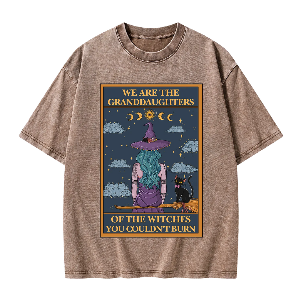 The Witches You Couldn't Burn Oracle Card Washed T-Shirt