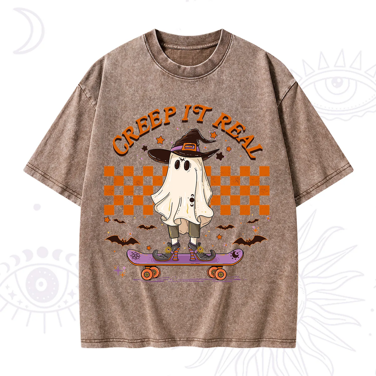 Creep It Real Halloween Washed T-Shirt