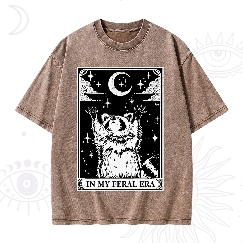 The In My Feral Era Oracle Card Washed T-Shirt