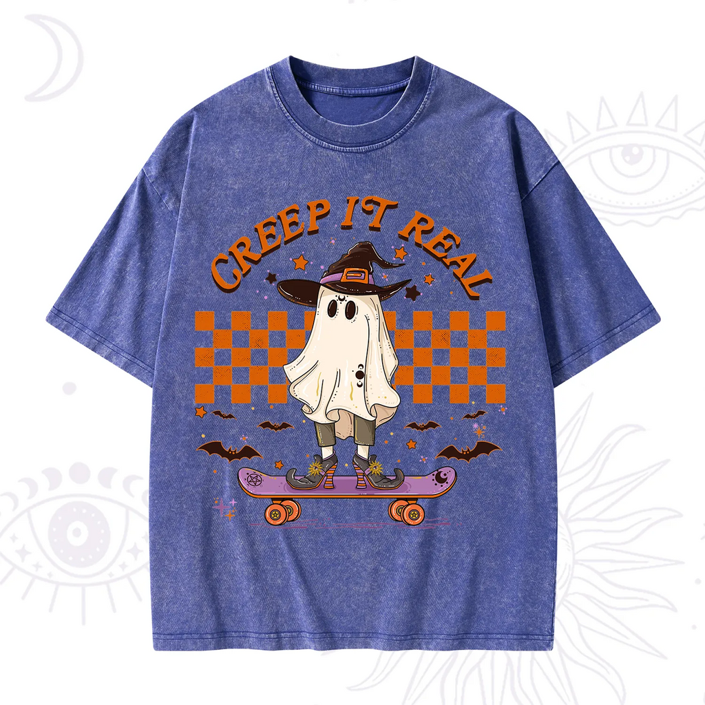 Creep It Real Halloween Washed T-Shirt