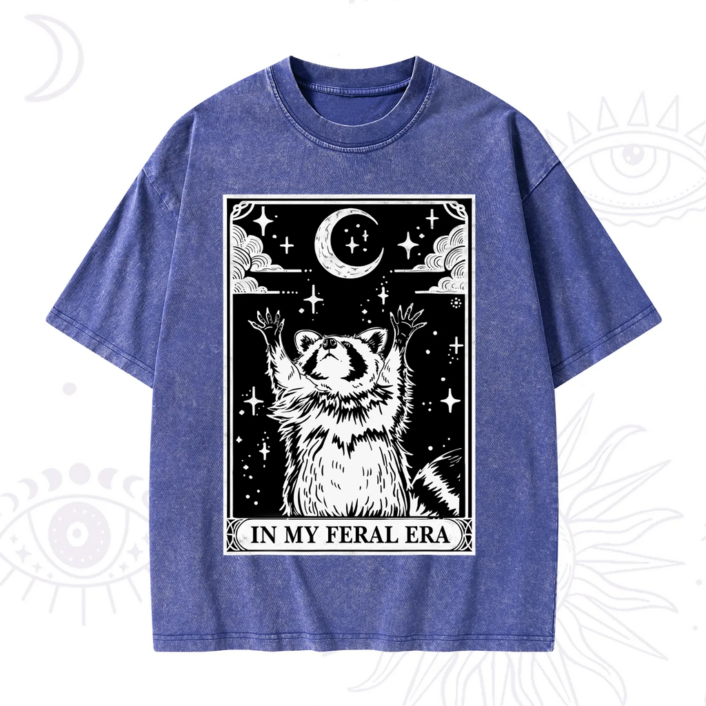 The In My Feral Era Oracle Card Washed T-Shirt