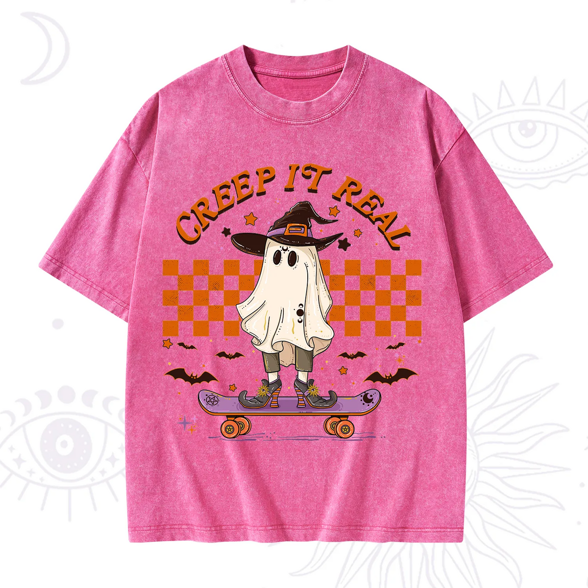 Creep It Real Halloween Washed T-Shirt