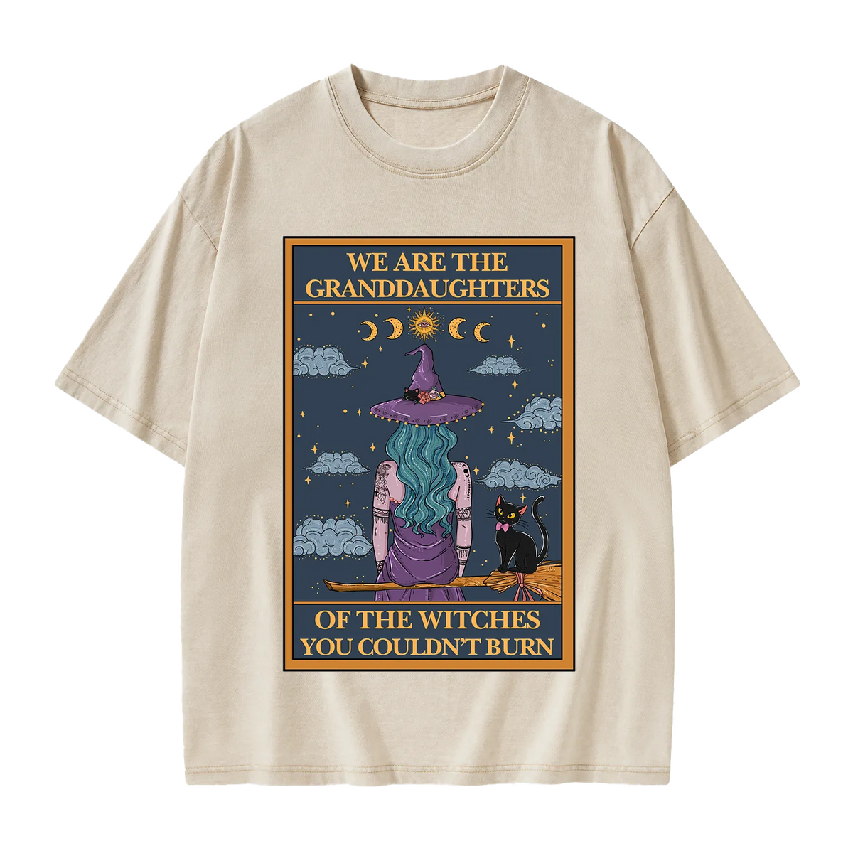 The Witches You Couldn't Burn Oracle Card Washed T-Shirt
