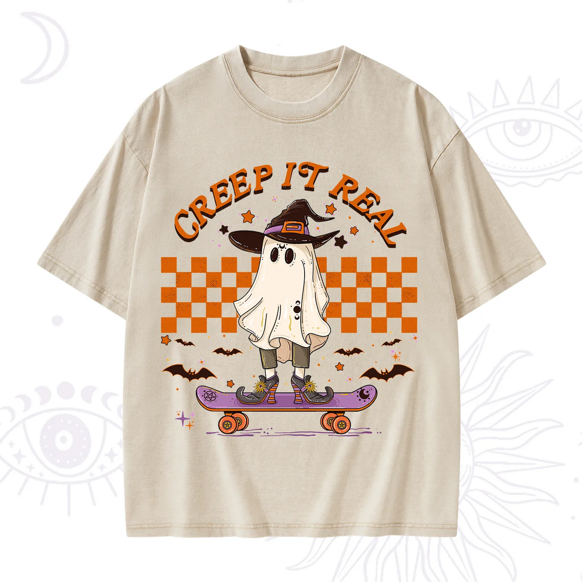 Creep It Real Halloween Washed T-Shirt