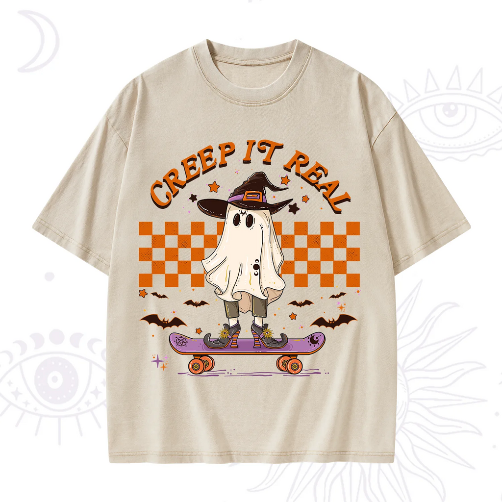 Creep It Real Halloween Washed T-Shirt