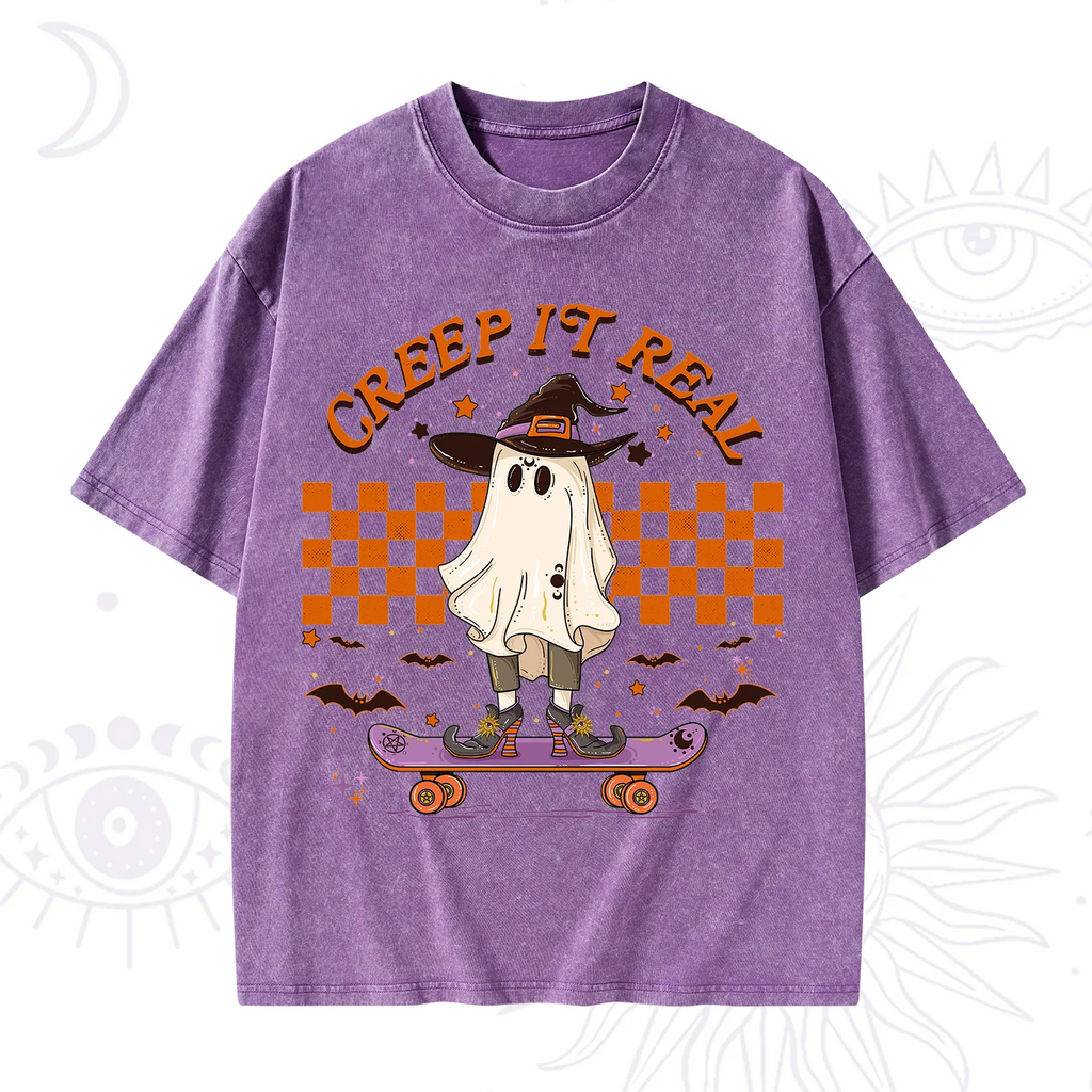 Creep It Real Halloween Washed T-Shirt