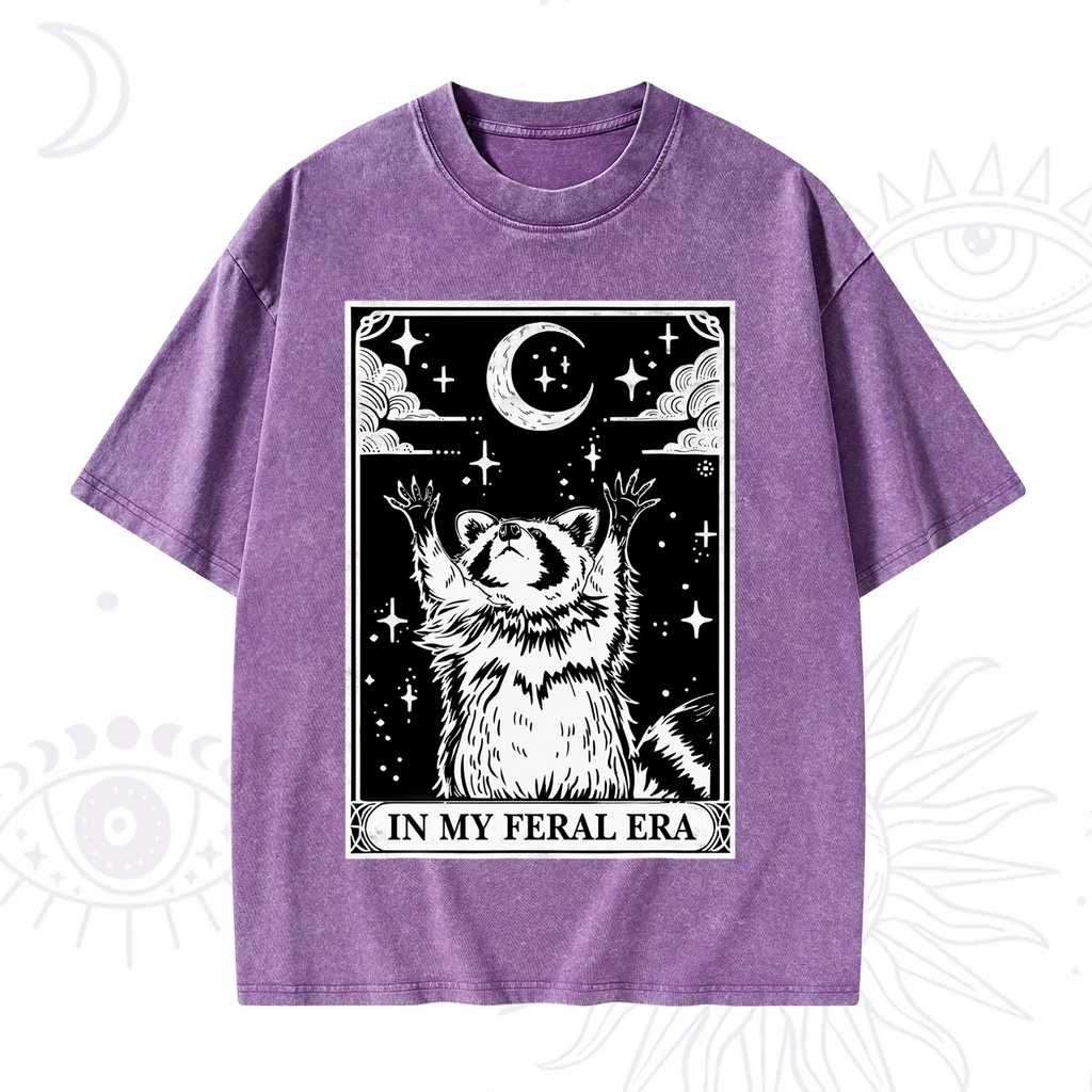 The In My Feral Era Oracle Card Washed T-Shirt