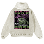 Frog's Void Excuse Vintage Washed Cotton Back Art Hoodie