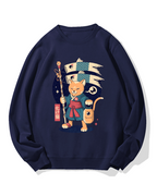 Japanese Cat Cotton Sweatshirt