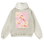Sakura Vintage Washed Cotton Back Art Hoodie