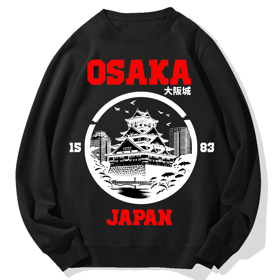 Osaka Castle Geek Cotton Sweatshirt