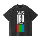 VHS Vintage Wash Japanese Design T-Shirt