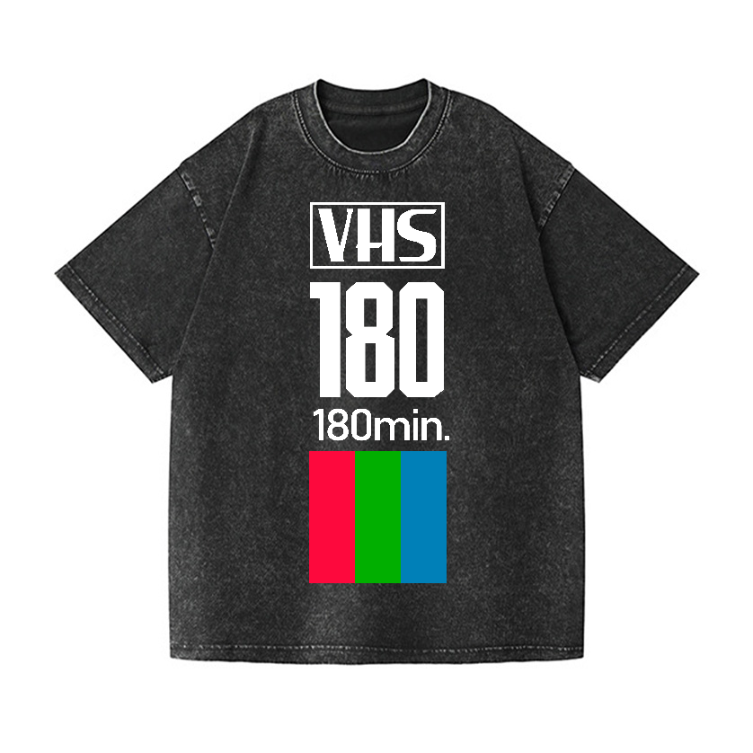 VHS Vintage Wash Japanese Design T-Shirt