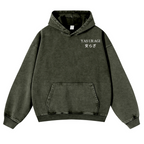 Yasuragi Vintage Washed Cotton Back Art Hoodie