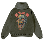 Skull Vintage Washed Cotton Back Art Hoodie