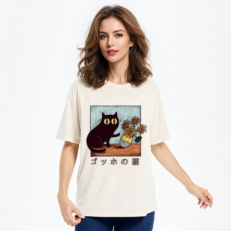 Van Gogh's Cat Washed T-Shirt