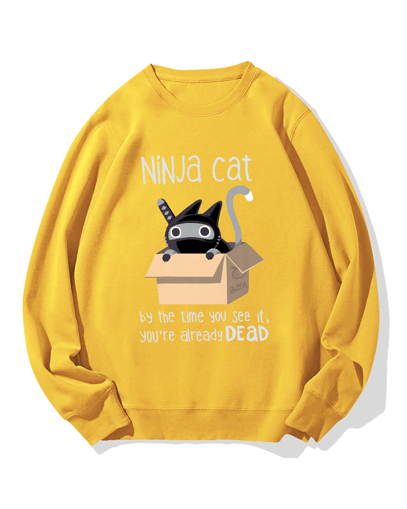 Ninja Cat Cotton Sweatshirt