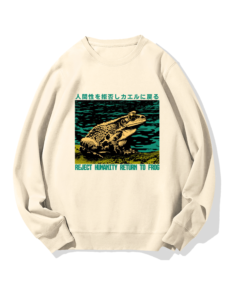 Refusing Humans To Return To Frog Cotton Sweatshirt
