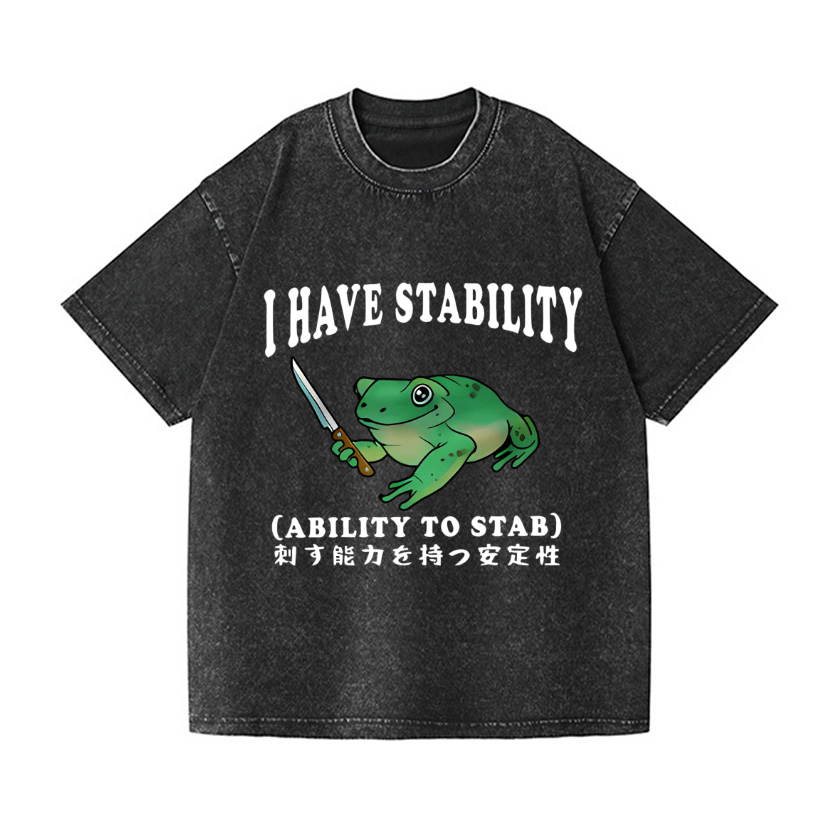 Frog Vintage Wash Japanese Design T-Shirt