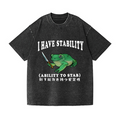 Frog Vintage Wash Japanese Design T-Shirt