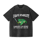 Frog Vintage Wash Japanese Design T-Shirt