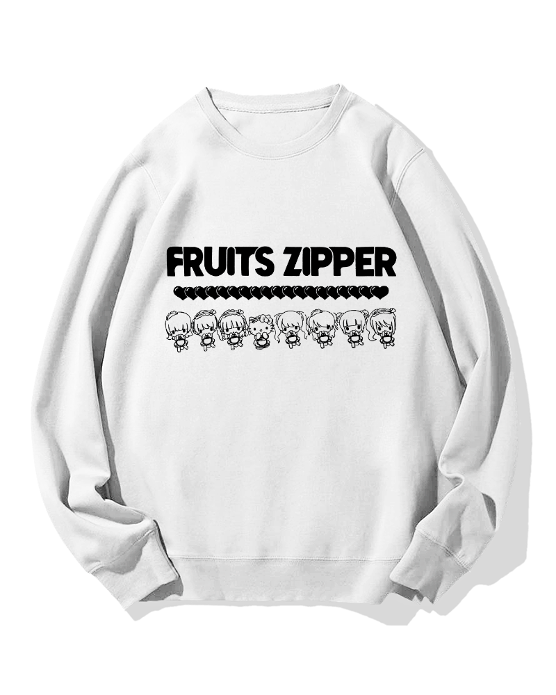 Fruits Zipper Cotton Sweatshirt