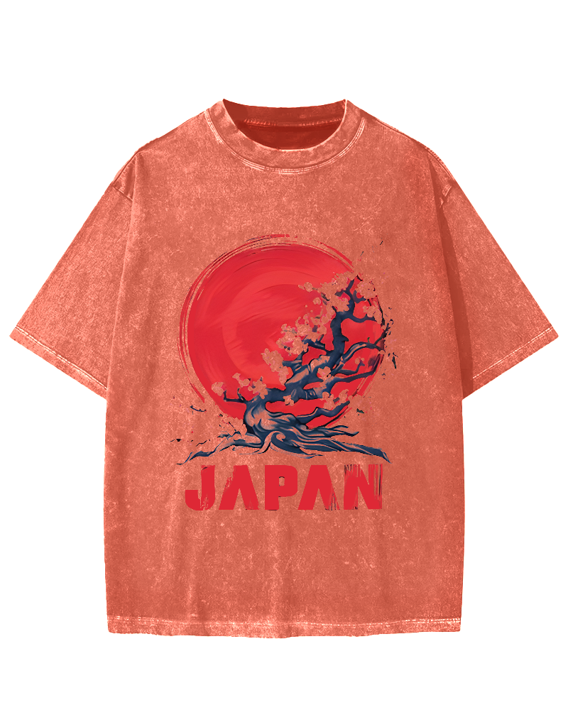 Japan Sakura Vintage Washed T-shirt