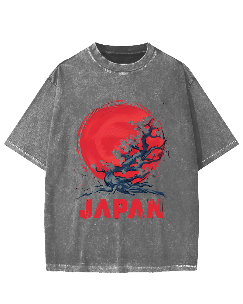 Japan Sakura Vintage Washed T-shirt
