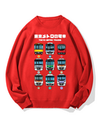 Tokyo Metro Trains Cotton Sweatshirt