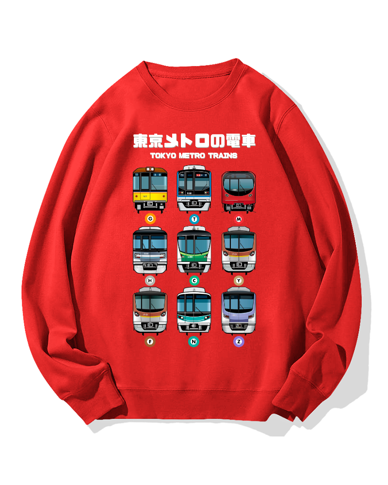 Tokyo Metro Trains Cotton Sweatshirt