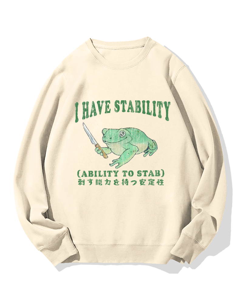 Mentally Stable Assassin Frog Cotton Sweatshirt