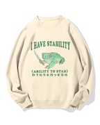 Mentally Stable Assassin Frog Cotton Sweatshirt