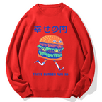 Happy Hamburger Geek Cotton Sweatshirt