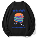 Happy Hamburger Geek Cotton Sweatshirt