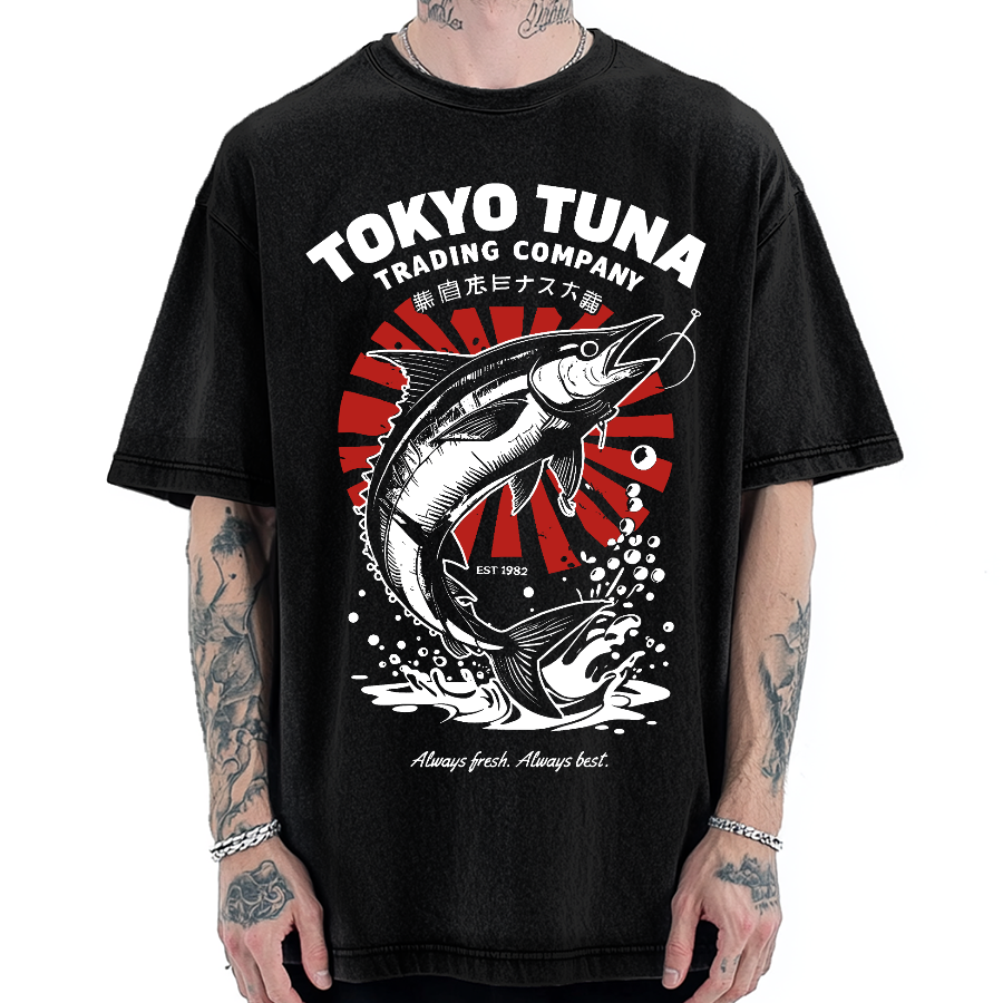 Tokyo Tuna Trading Company Graphic Vintage Washed T-shirt