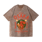 Osaka Dotonbori Drunken Octopus Vintage Wash Japanese Design T-Shirt