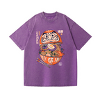 Daruma Ramen Vintage Wash Japanese Design T-Shirt