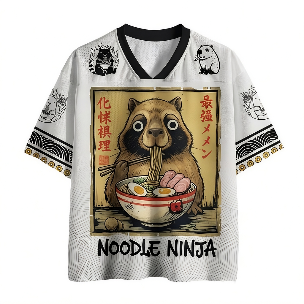 Noodle Ninja Tanuki Jersey Shirts