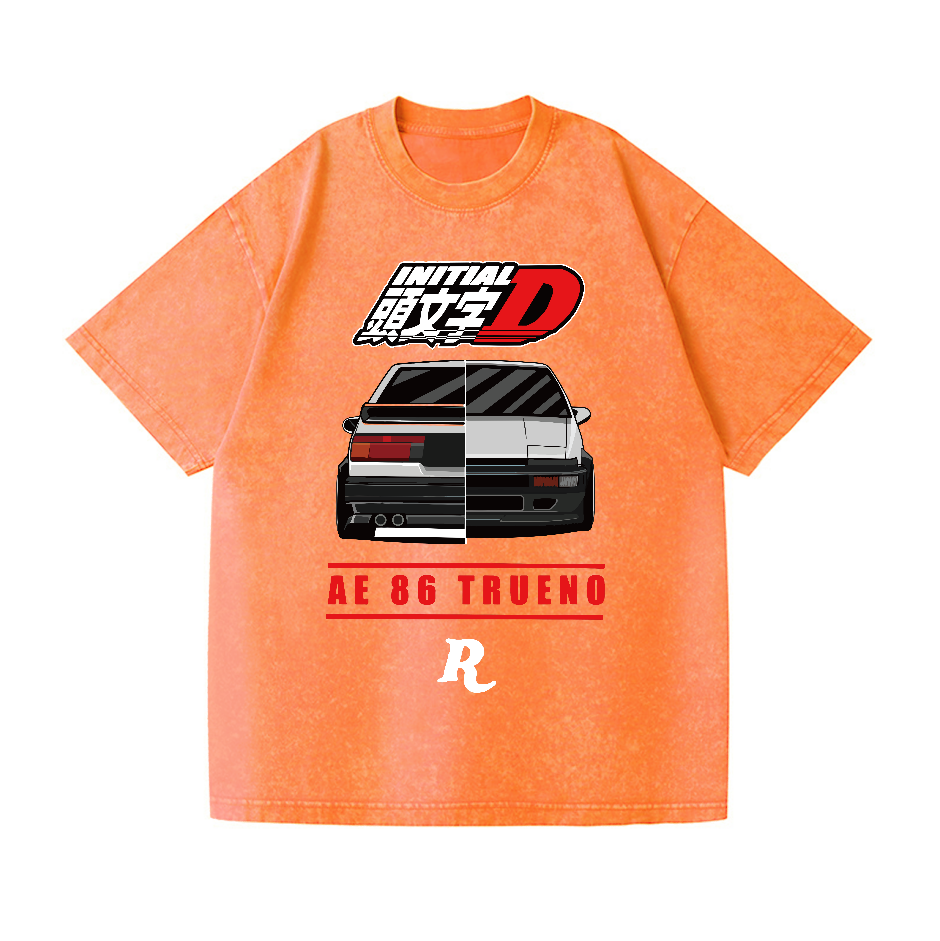 Initial D Vintage Wash Japanese Design T-Shirt