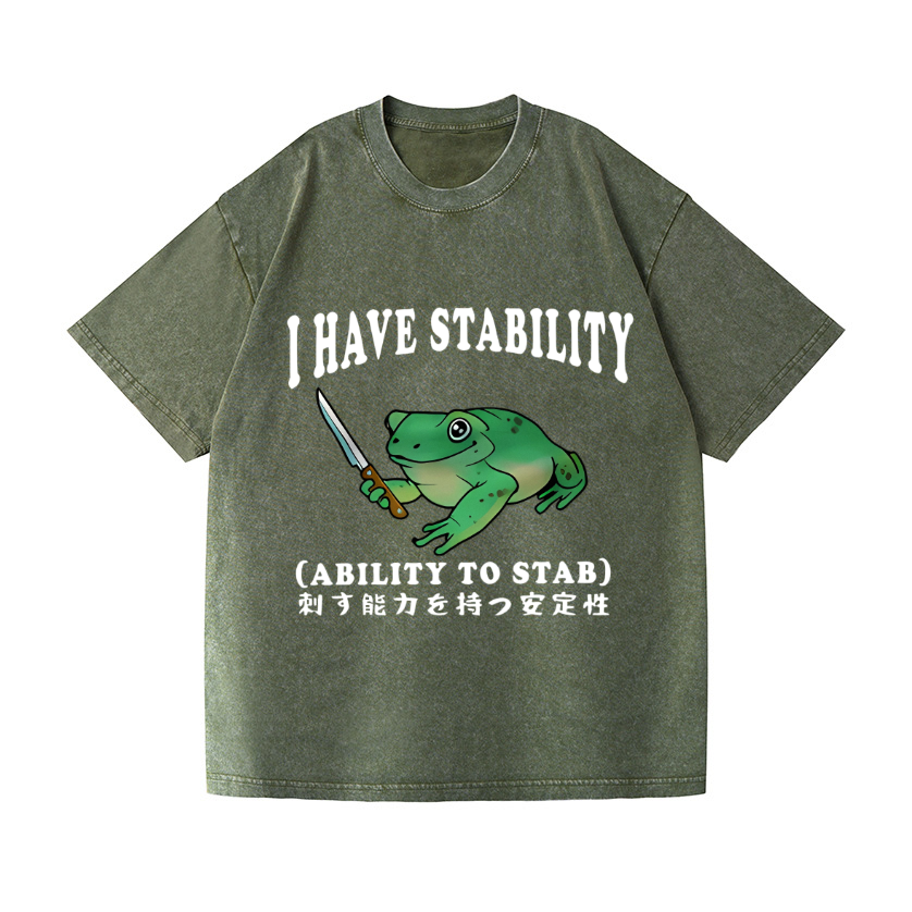 Frog Vintage Wash Japanese Design T-Shirt