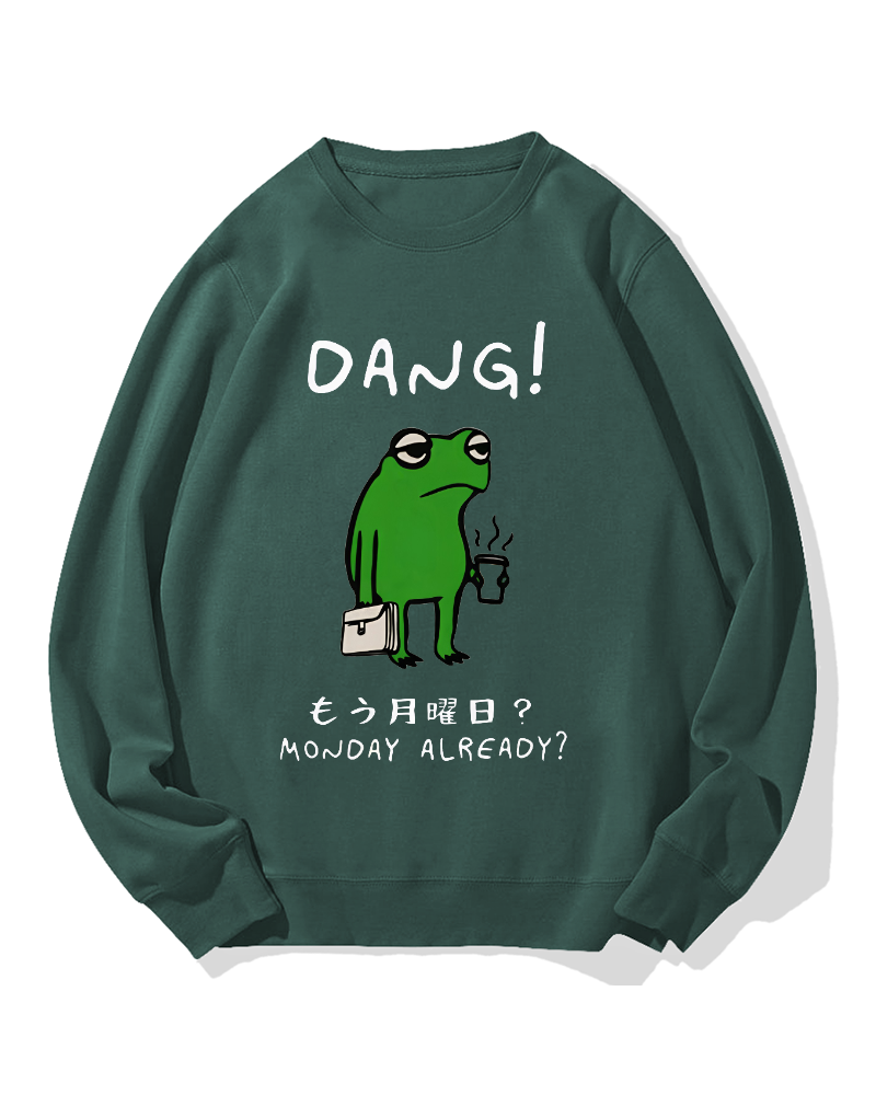 Unmotivated frog Cotton Sweatshirt