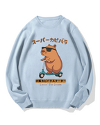 Osaka Capybara Scooter Cotton Sweatshirt