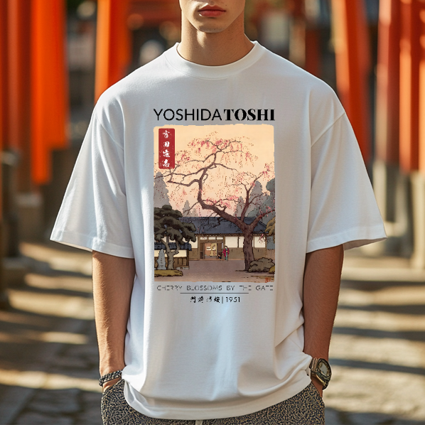 Blossoms Ukiyoe Japanese Style Classic Tee