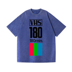 VHS Vintage Wash Japanese Design T-Shirt