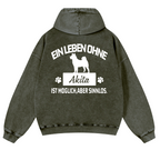 Akita Vintage Washed Cotton Back Art Hoodie