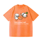 Sushi This Is How I Roll Vintage Wash Japanese Design T-Shirt
